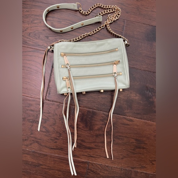 Rebecca Minkoff Women Mint Green Leather Crossbody Bag - Picture 2 of 6